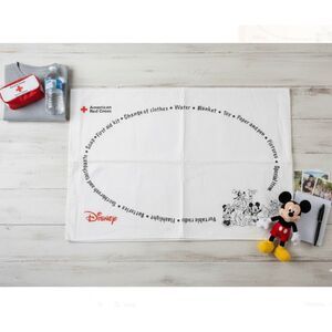 Disney American Red Cross Camp Bag White Canvas Mickey Minnie Goofy Donald Duck